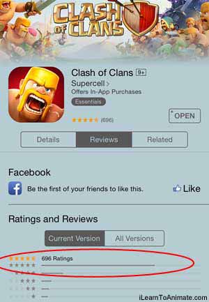 clash of clan 5 stars rating