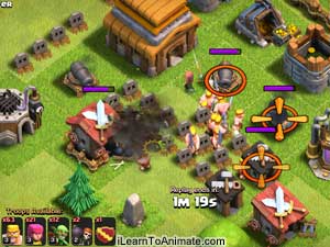 clash of clan deploy troops