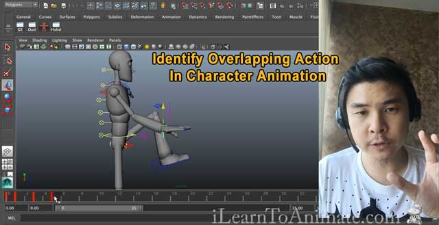 identify overlapping action in character animation